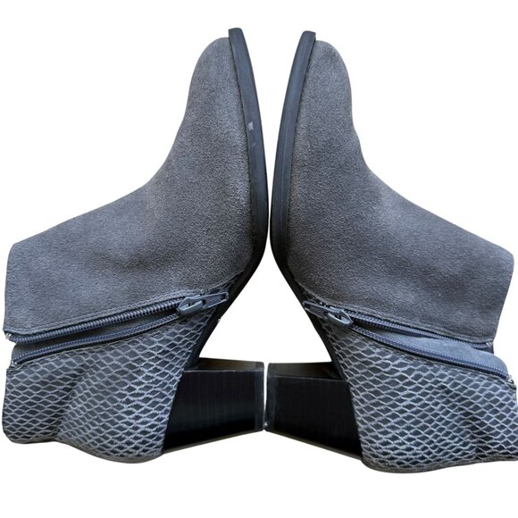 VIONIC Women's Upright Bromley Ankle Boots Suede Snake Print Leather, Gray, US6 - Picture 1 of 10